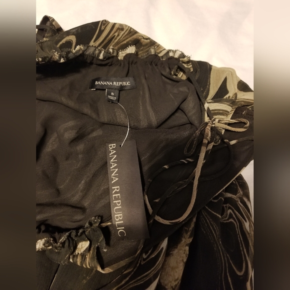 NWT Banana Republic Georgette Halter Mini Dress Marble Smoke Size Small - Picture 15 of 15